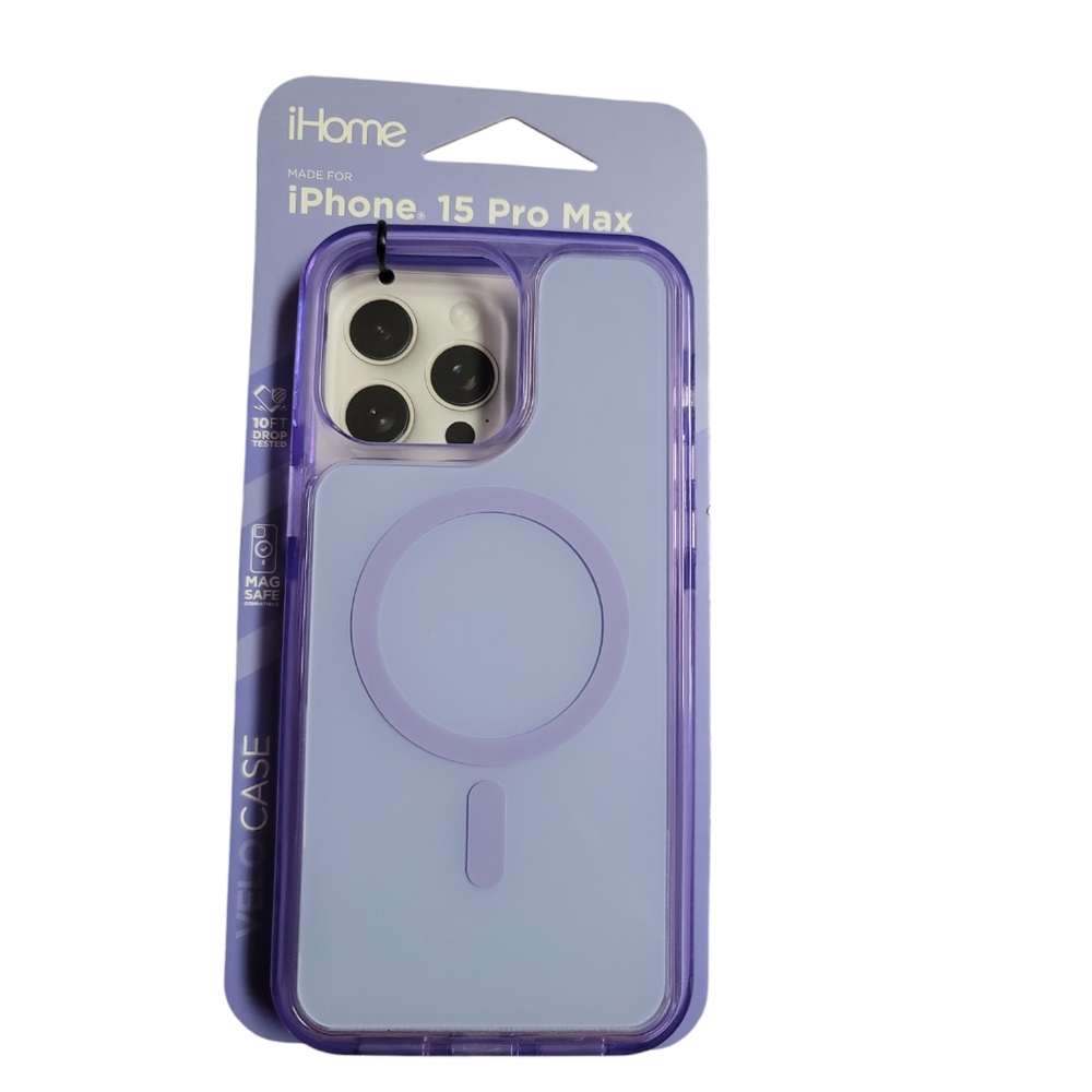 iHome Mag Safe Velo Phone Case for iPhone 15 Pro Max 10' Drop Test Pastel Purple - Picture 6 of 6